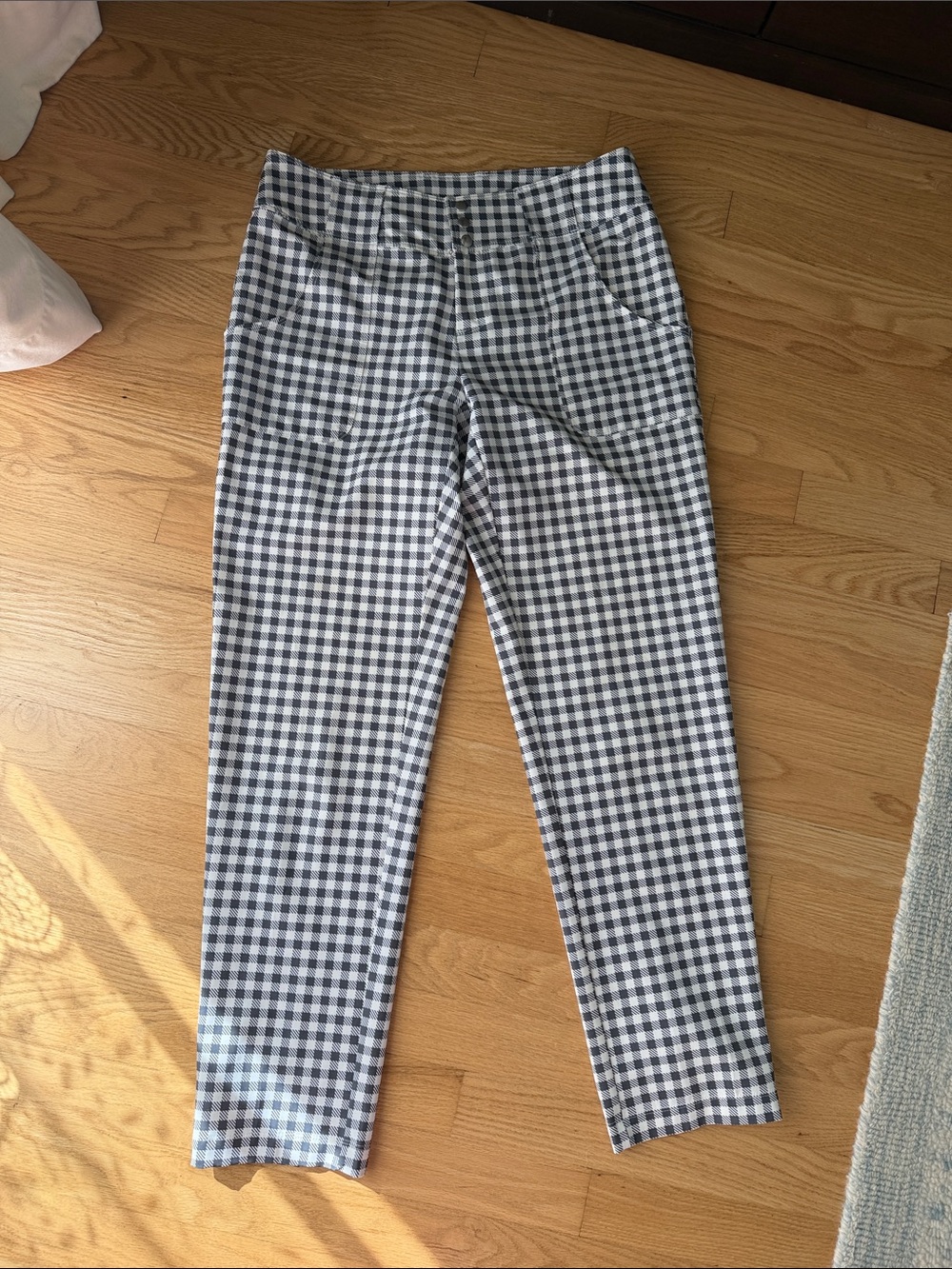 Jofit Matte Black and White Gingham Pants